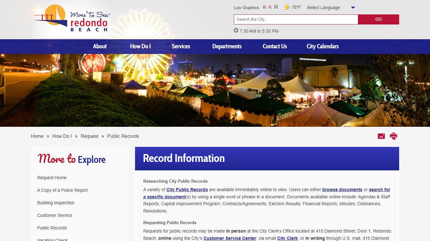 City of Redondo Beach - Public Records